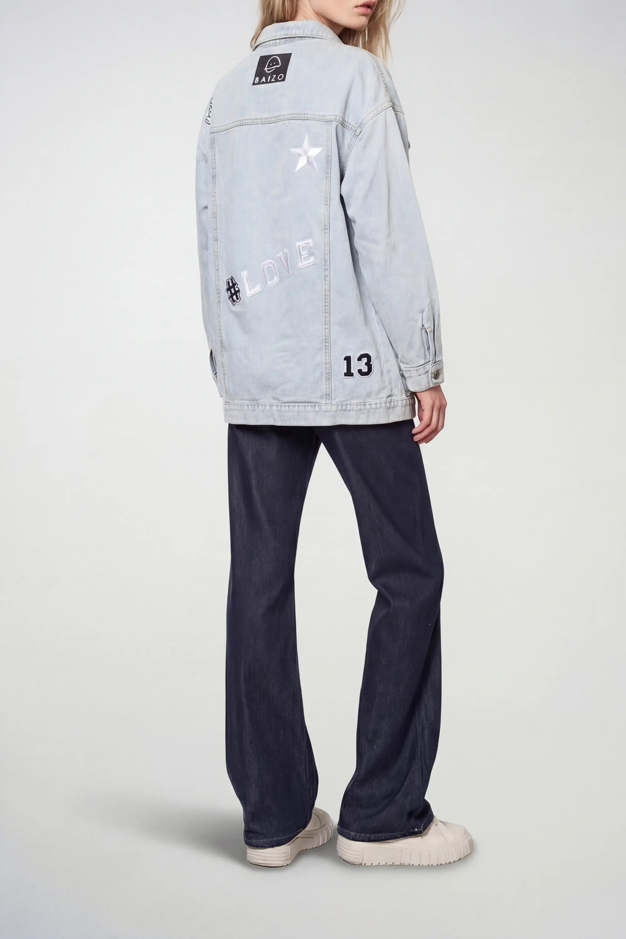 Jeansjacke Love Vibes