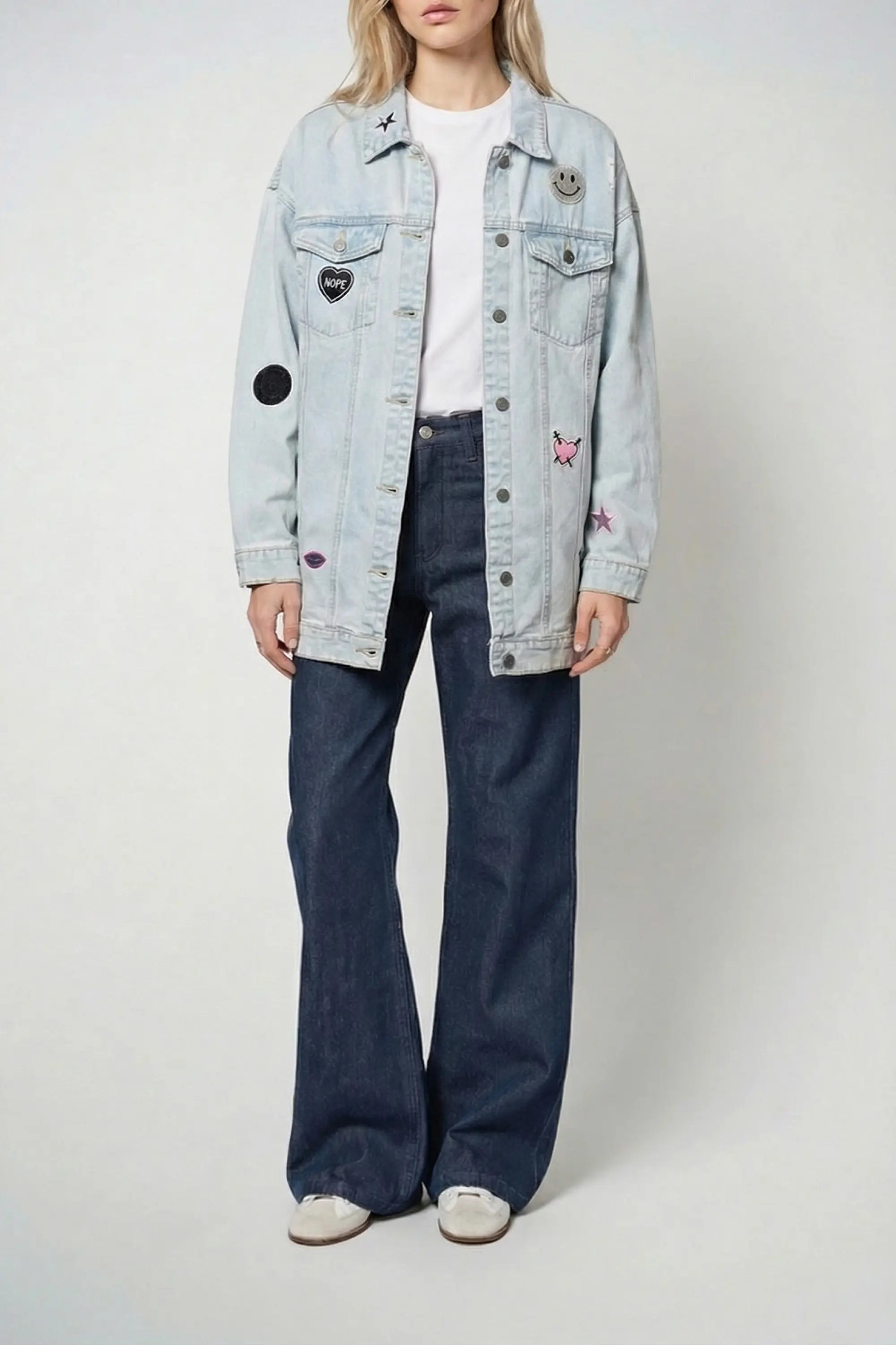 Jeansjacke Love Vibes