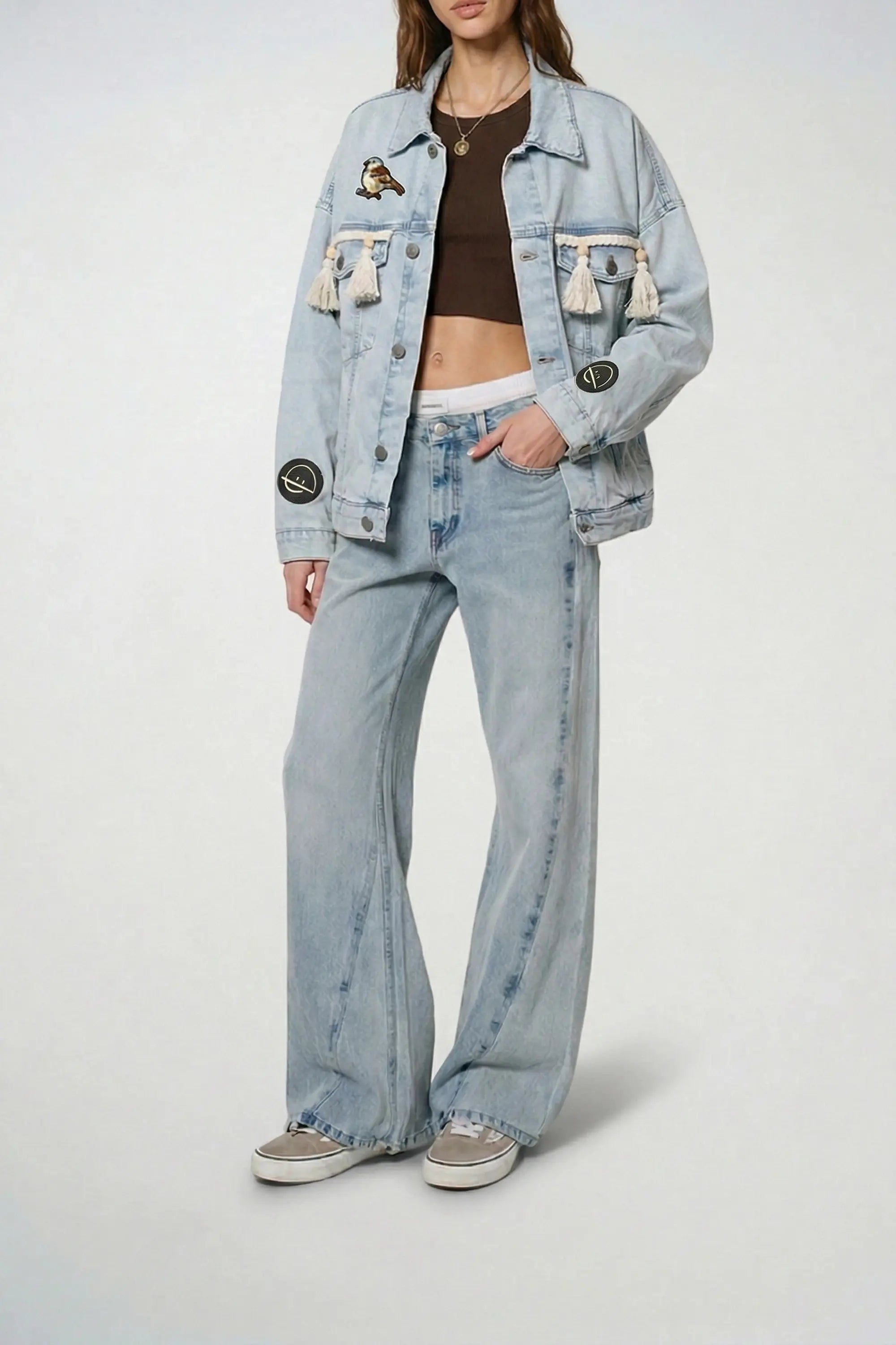 Jeansjacke Bird Glow