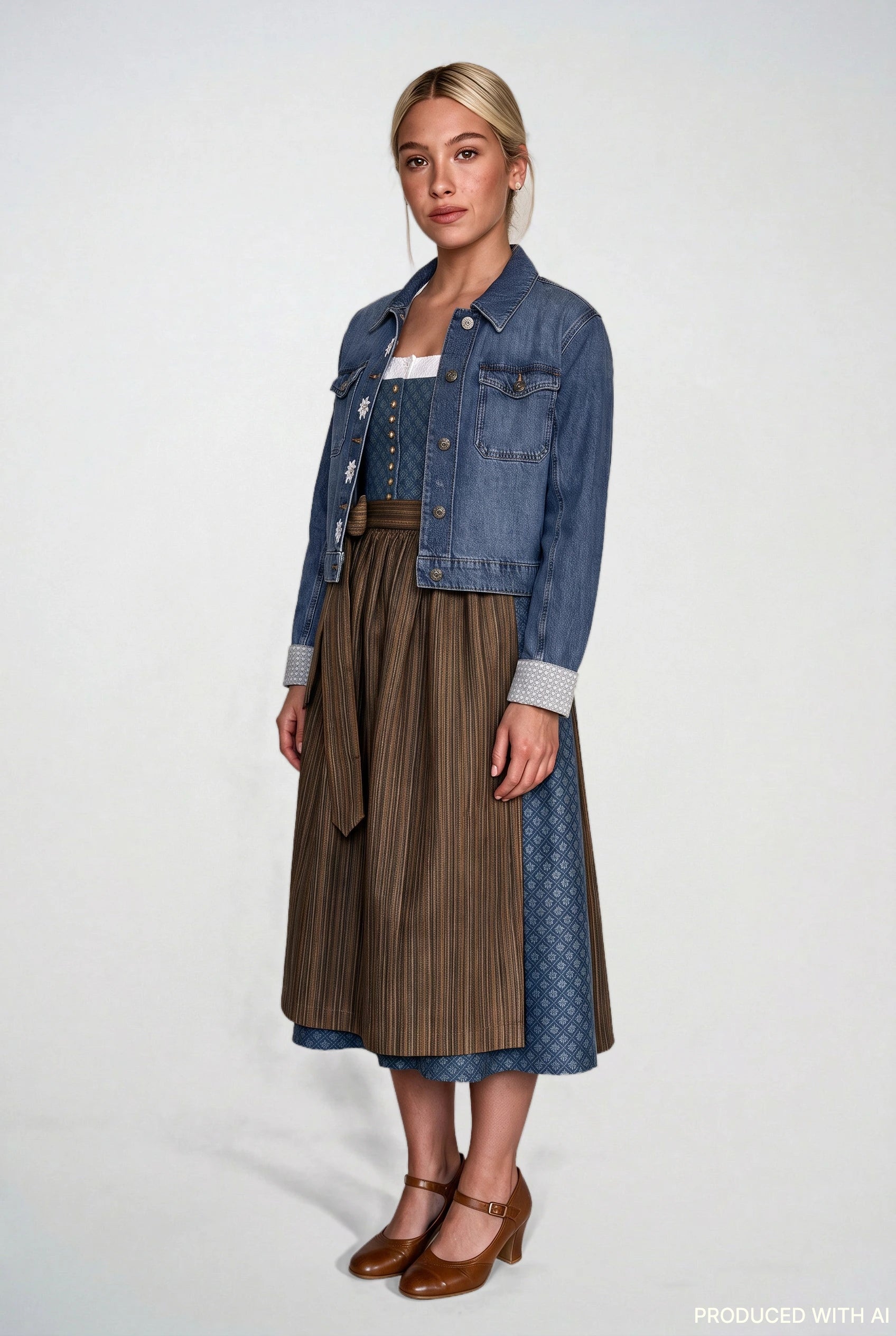 Jeansjacke Trachtenliebe