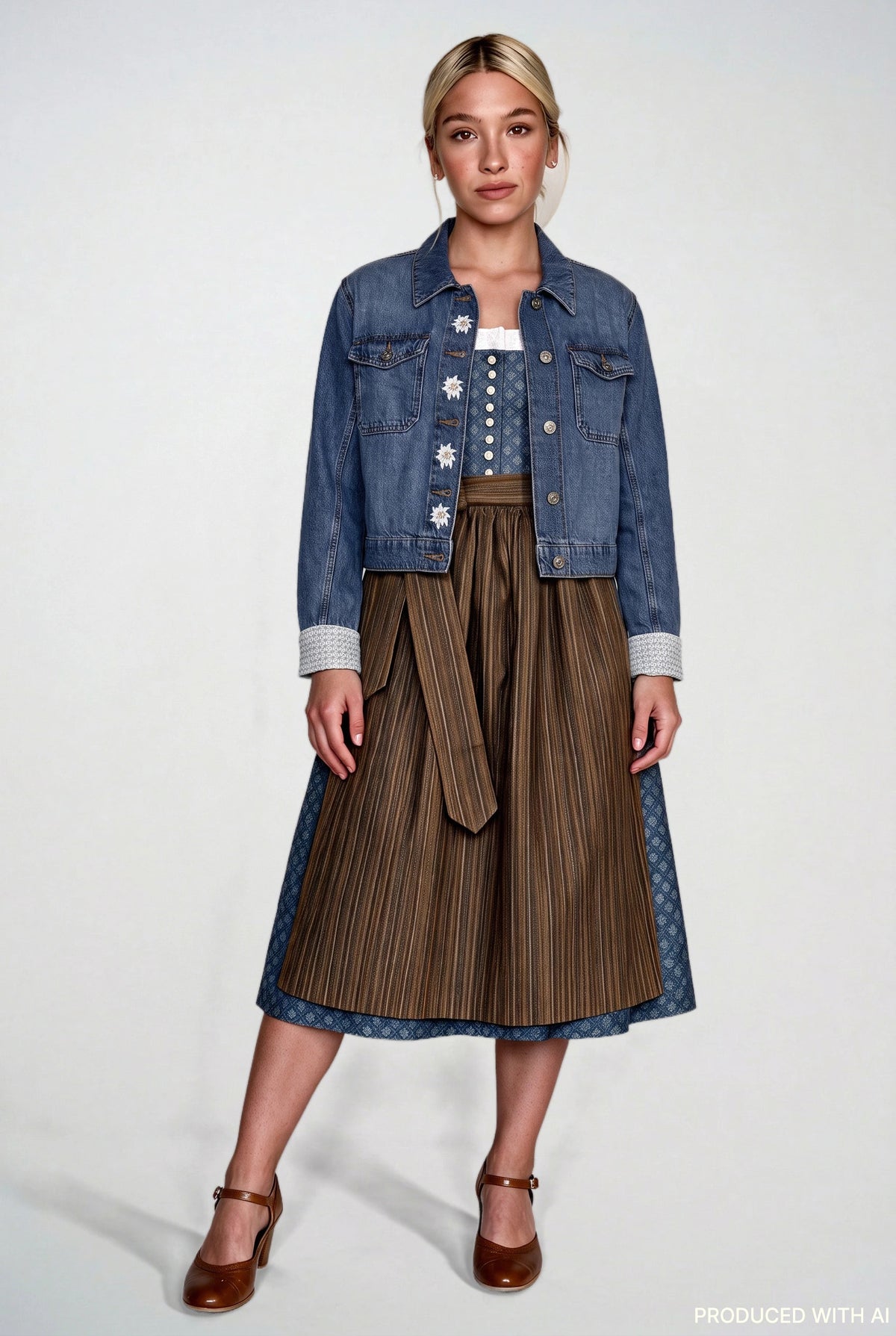 Jeansjacke Trachtenliebe