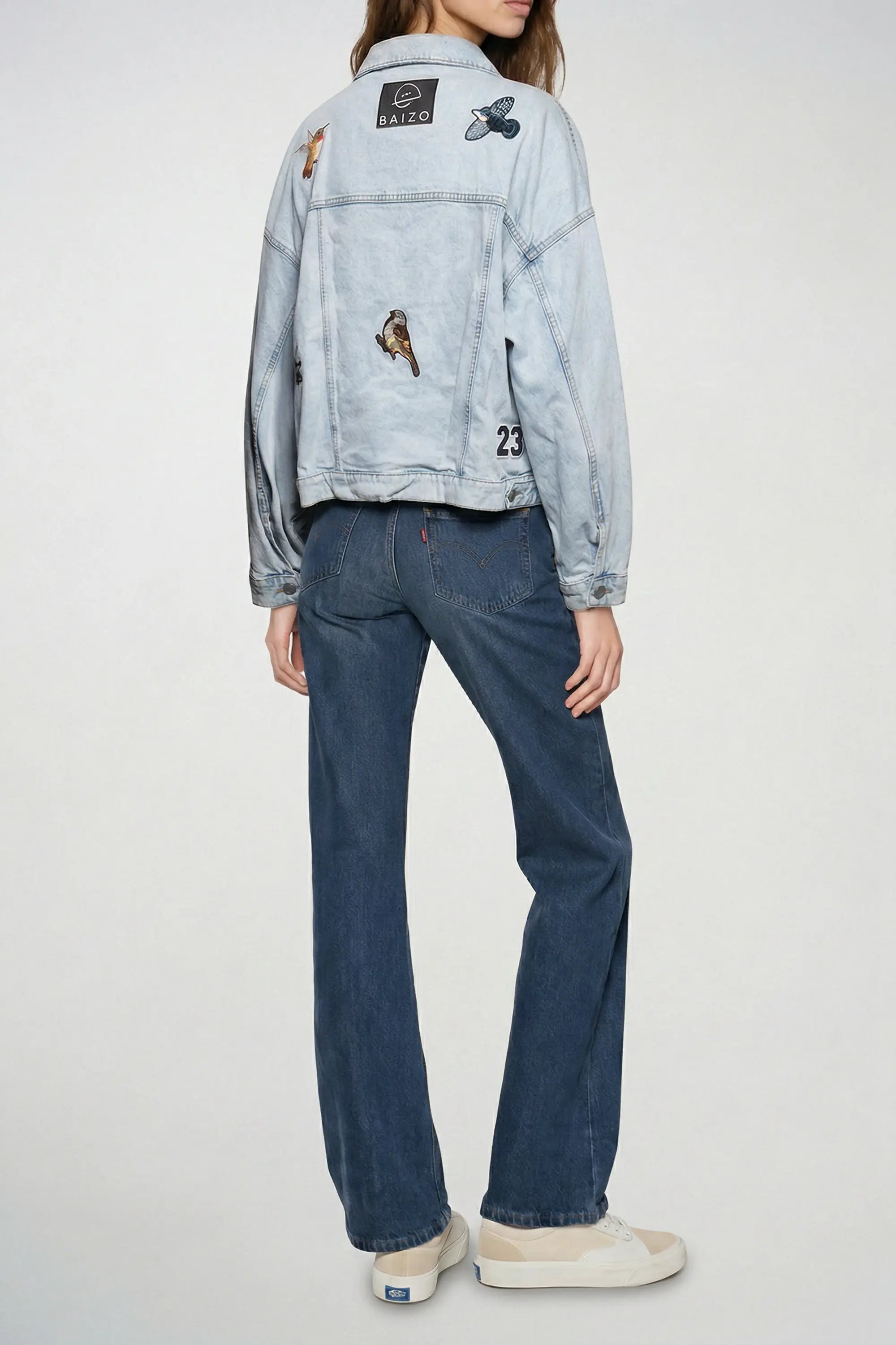 Jeansjacke Bird Glow