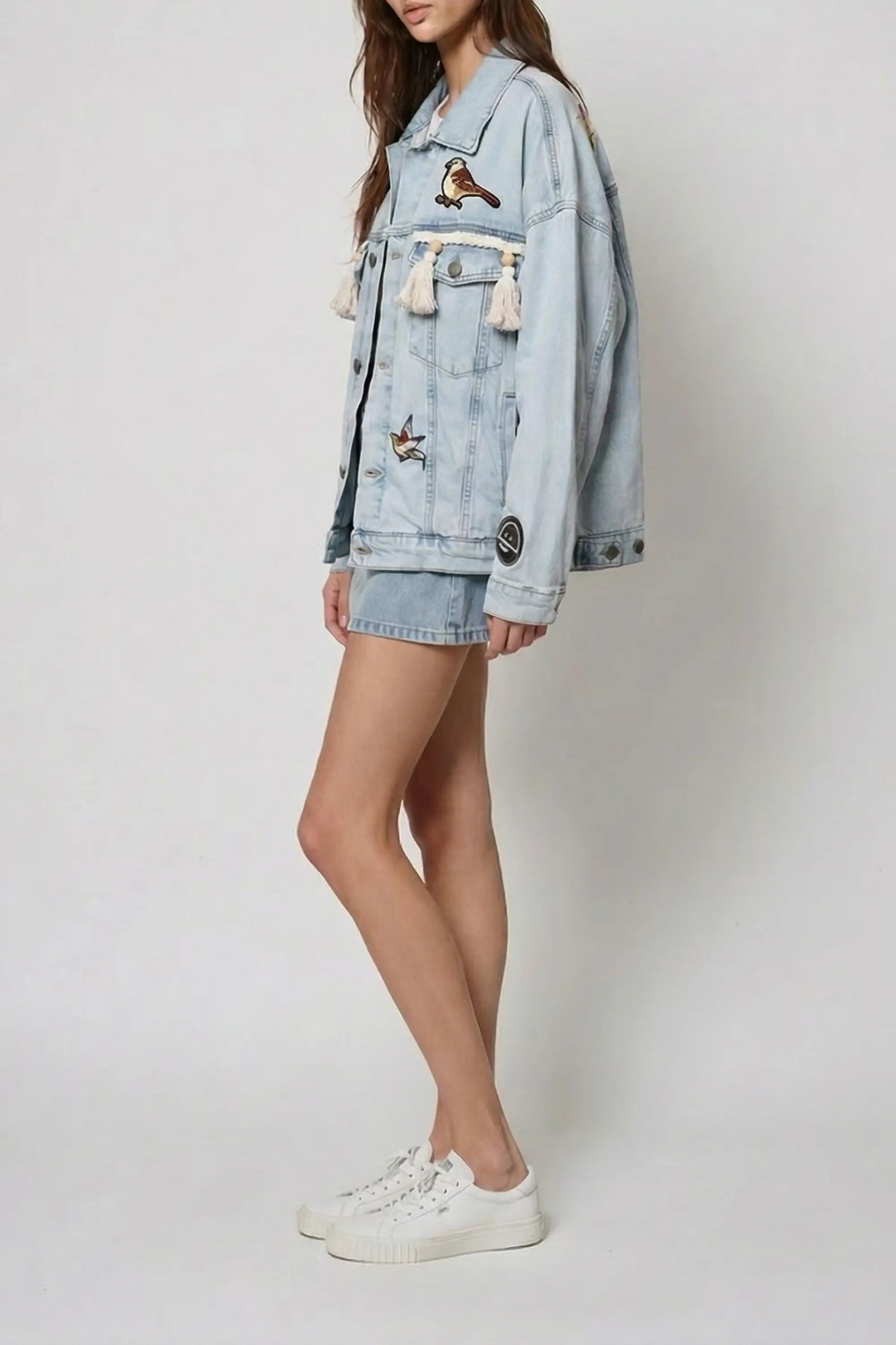 Jeansjacke Bird Glow