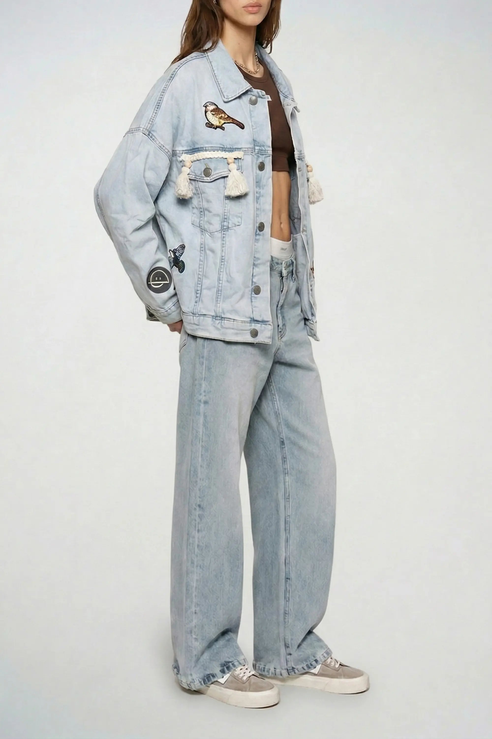 Jeansjacke Bird Glow