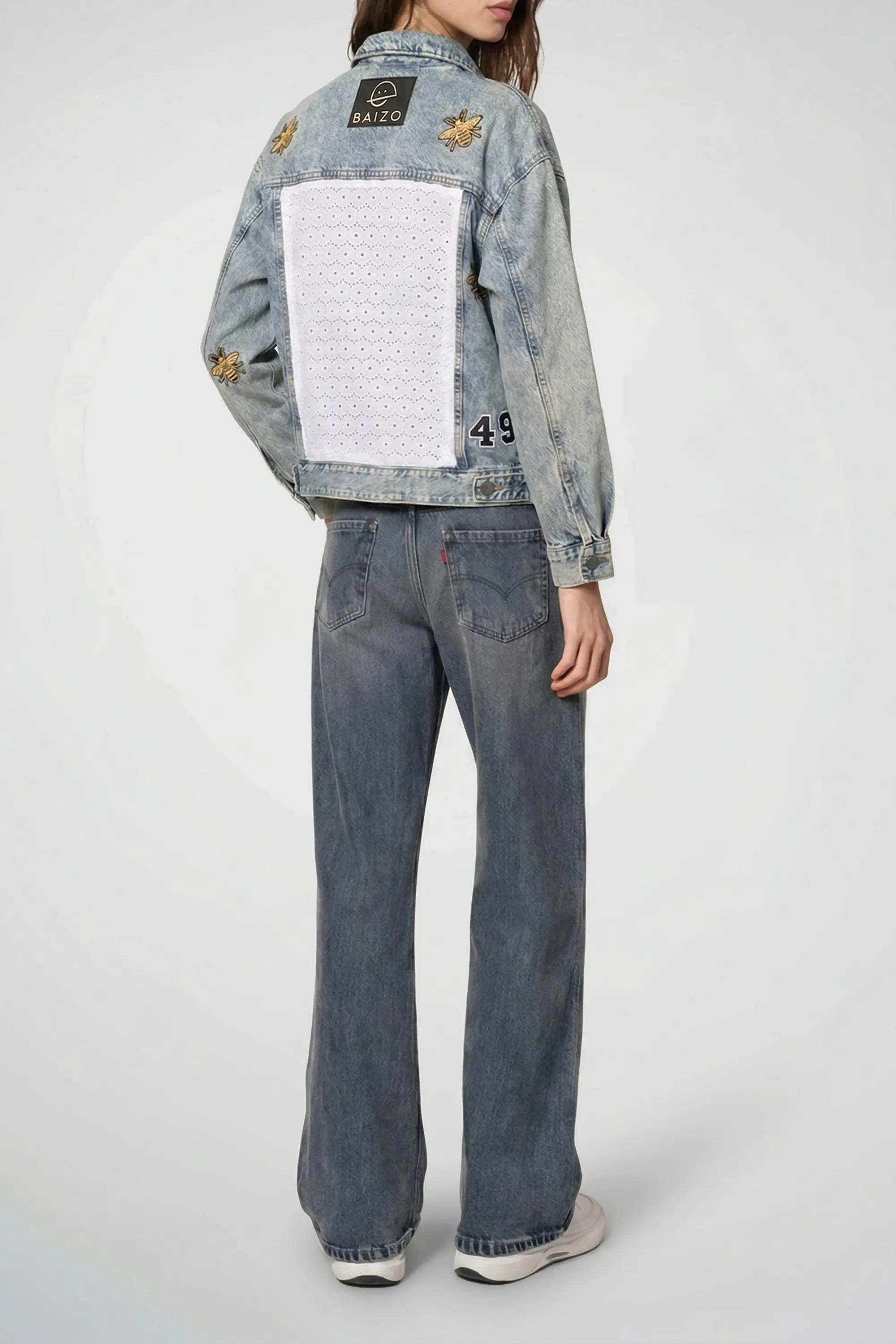 Jeansjacke Golden Bloom