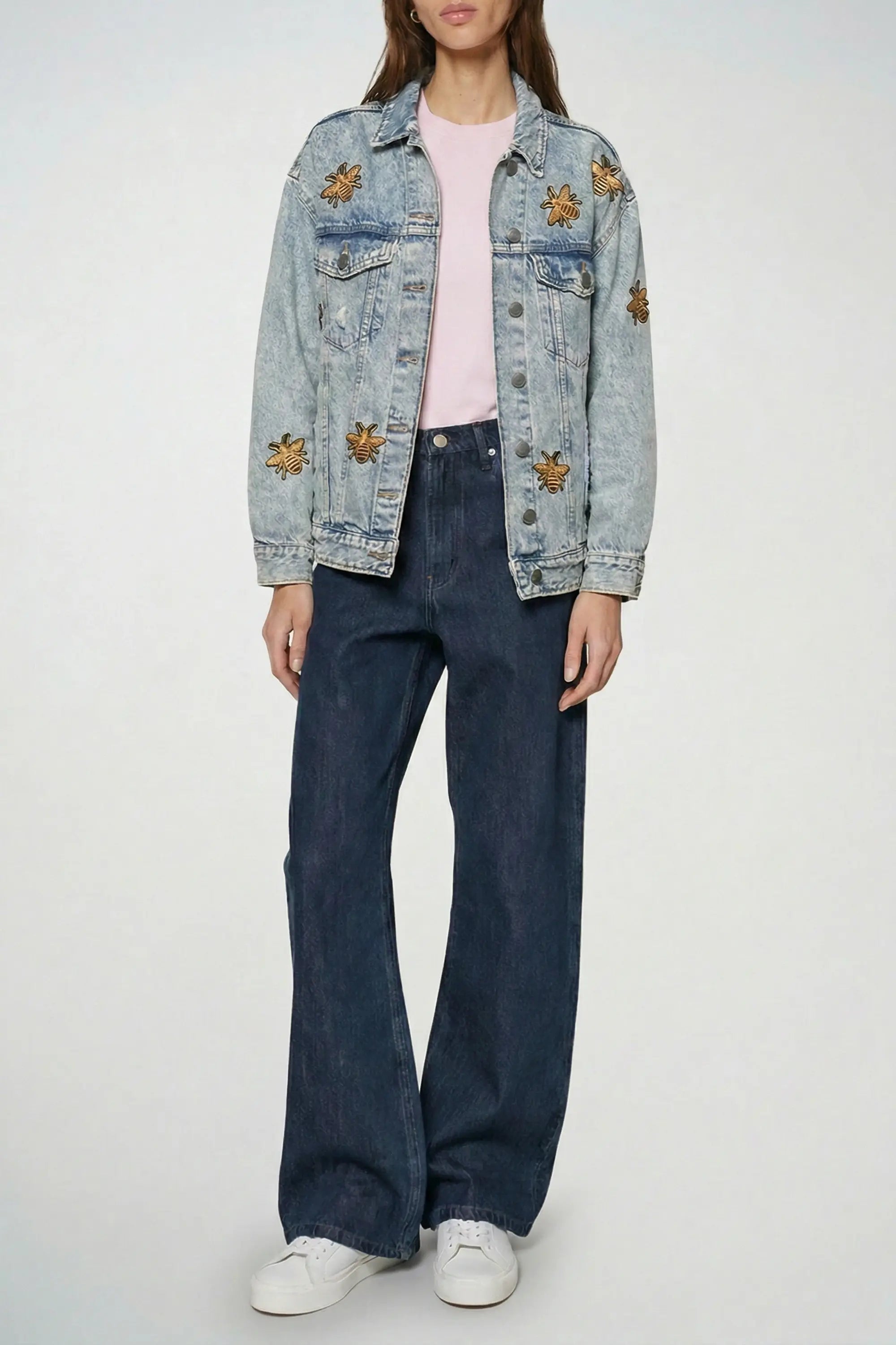 Jeansjacke Golden Bloom