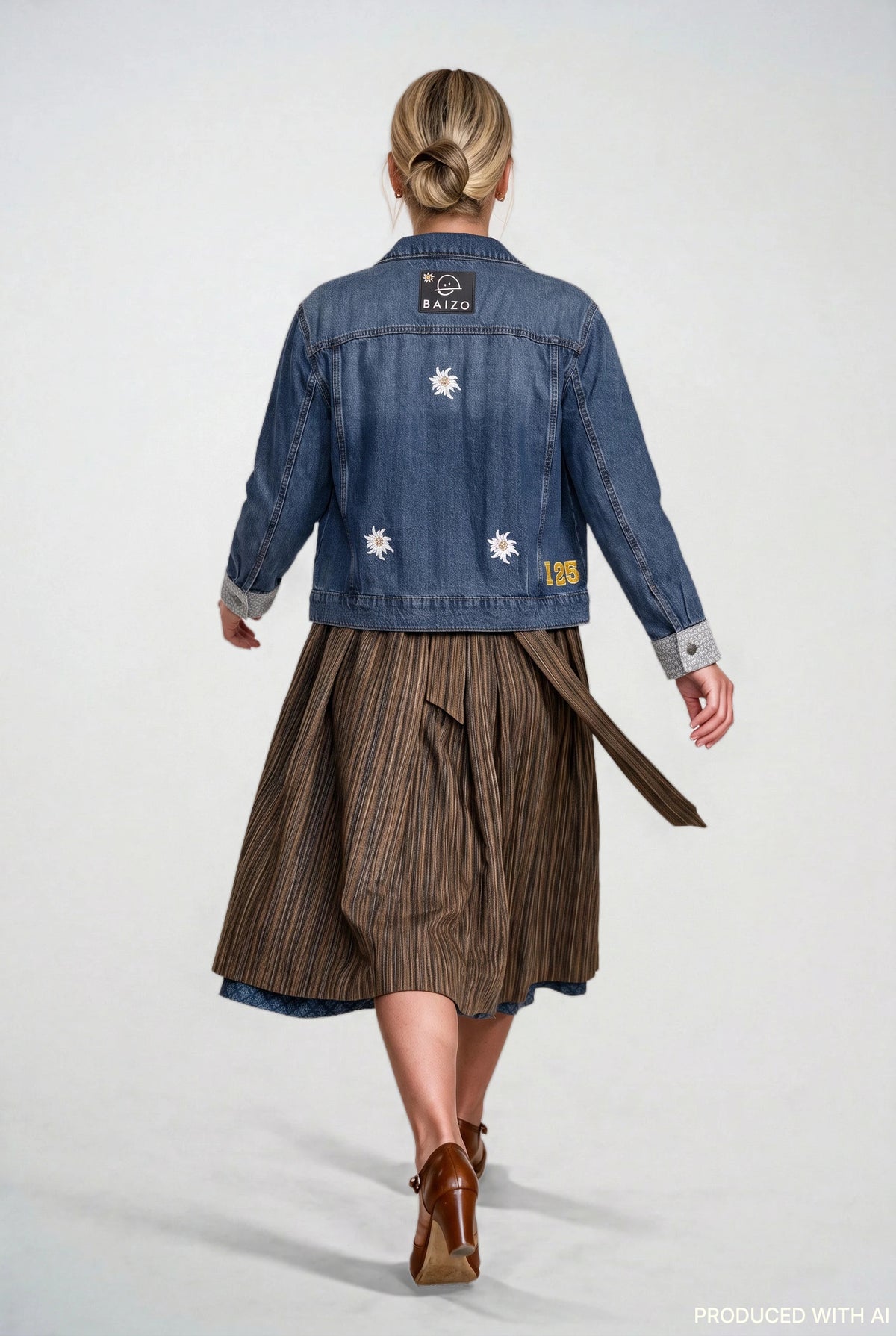 Jeansjacke Trachtenliebe