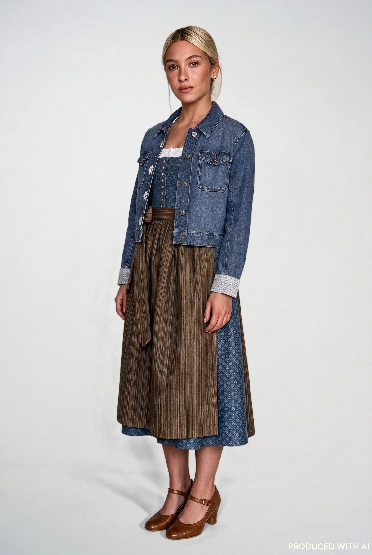 Jeansjacke Trachtenliebe