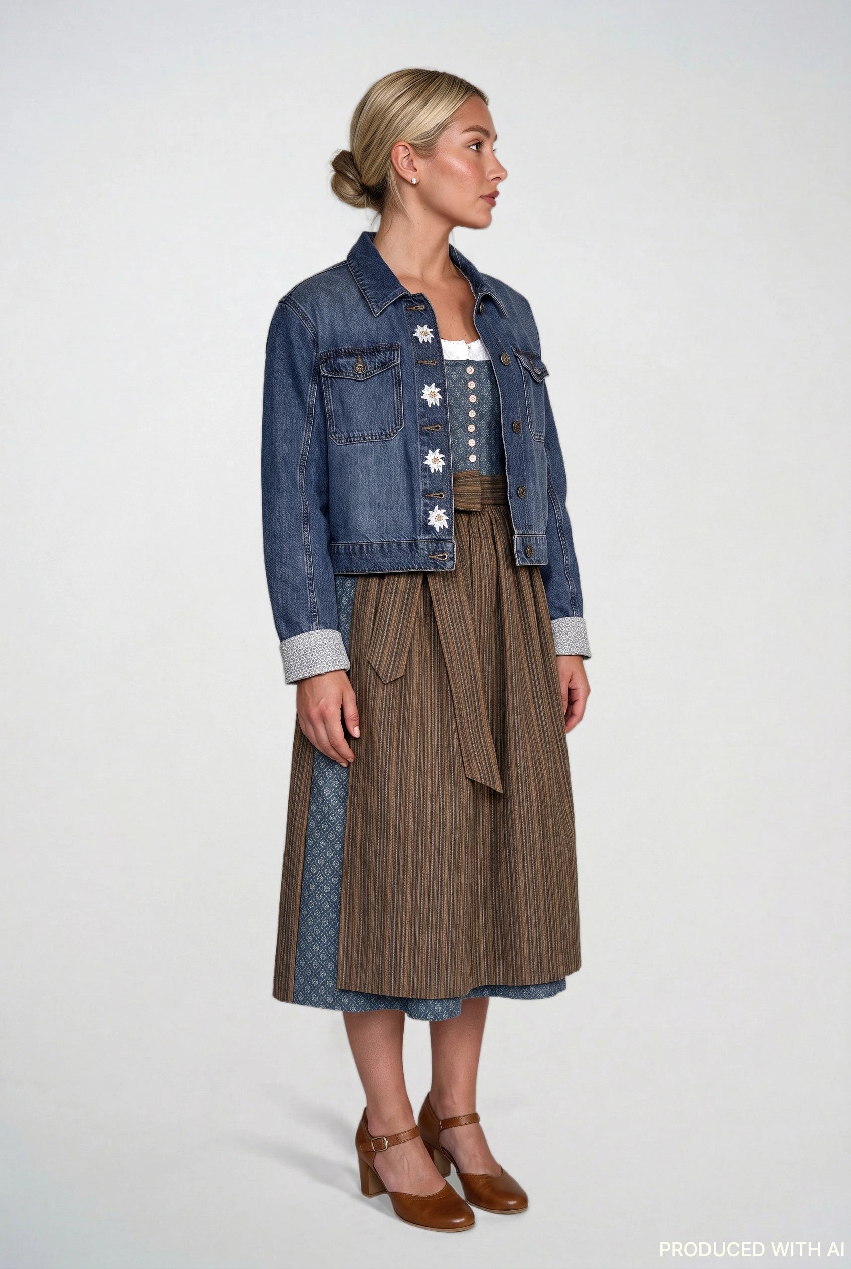 Jeansjacke Trachtenliebe